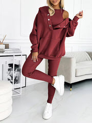 Casual Slim Vest Top And Pants Outfits Three Piece Set Mssza