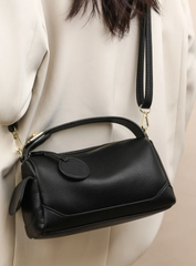 Casual Soft Genuine Leather Large Capacity Pillow Portable Shoulder Crossbody Bag Mssza