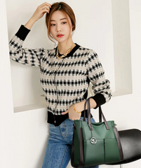 Casual Soft Leather Interior Slot Pocket Large Shopper Crossbody Messenger Bag Mssza