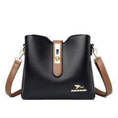 Casual Soft Leather Designer Lock Shoulder Bag Mssza