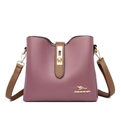 Casual Soft Leather Designer Lock Shoulder Bag Mssza