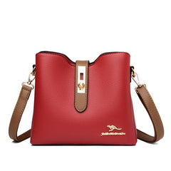 Casual Soft Leather Designer Lock Shoulder Bag Mssza