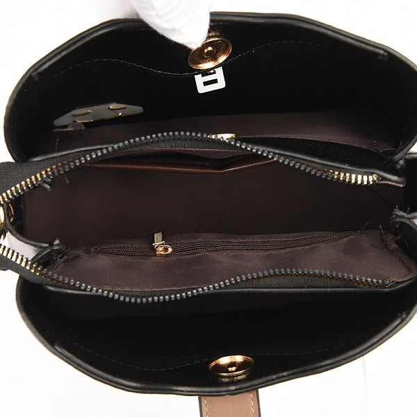 Casual Soft Leather Designer Lock Shoulder Bag Mssza