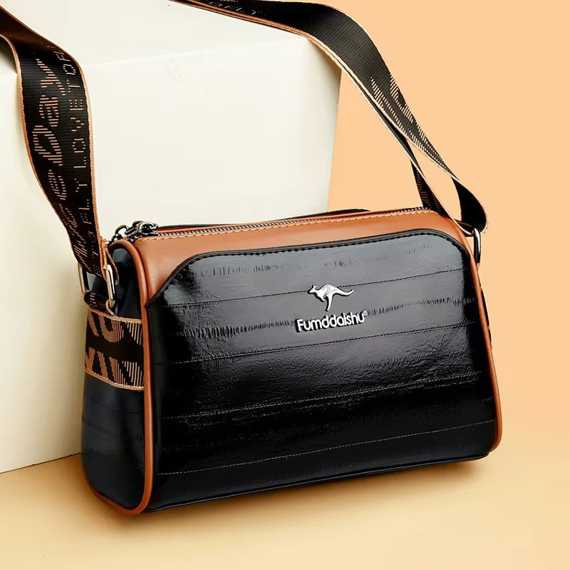 Casual Soft Leather Interior Slot Pocket Crossbody Bag Mssza