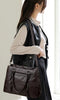 Casual Soft Leather One Shoulder Diagonal Cross Retro Pillow Handbag Mssza