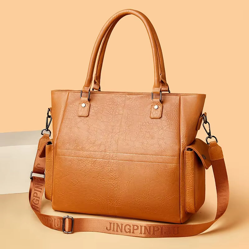 Casual Soft Leather Shoulder Large Crossbody Tote Top-Handle Bags Mssza