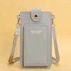 Casual Soft Leather Wallets Touch Screen Cell Phone Purse Crossbody Shoulder Strap Handbag Mssza