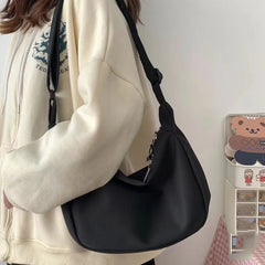 Casual Solid All-Match Simple Multifunction Handbags Large Capacity Teens Purse Crossbody Shoulder Bags Mssza