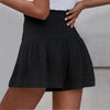 Casual Solid Color Breathable Elastic Waist Wide Leg Shorts Mssza