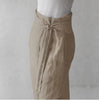 Casual Solid Color Elastic Binding Foot Cotton Line High Wasit Pocket Pants Mssza