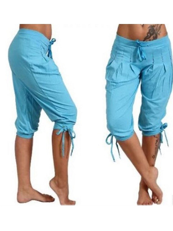 Casual Solid Color Harem Sports Pants Mssza