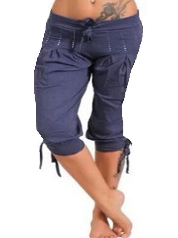 Casual Solid Color Harem Sports Pants Mssza