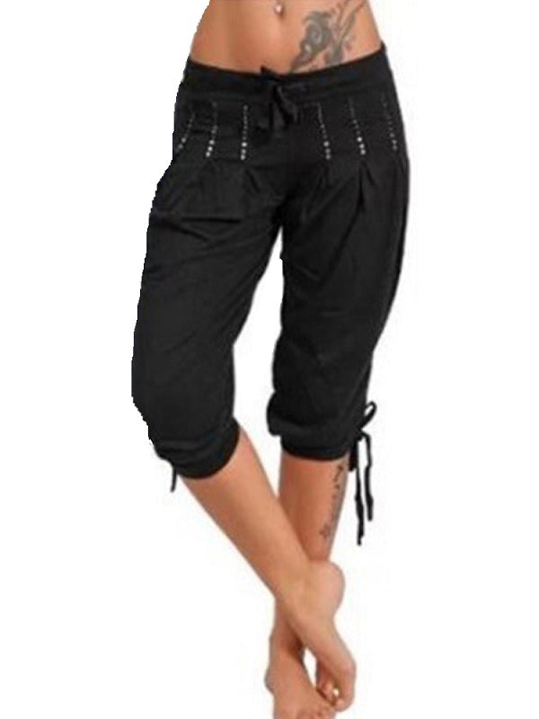 Casual Solid Color Harem Sports Pants Mssza