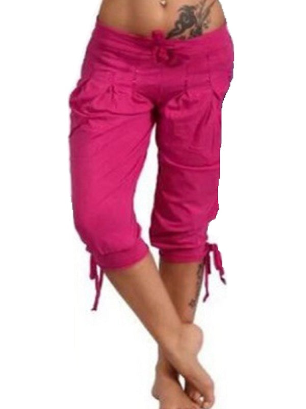 Casual Solid Color Harem Sports Pants Mssza