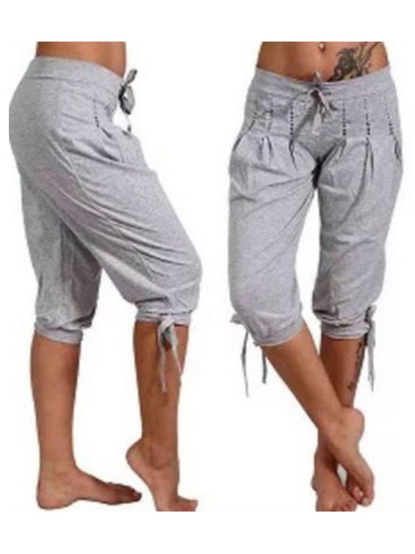 Casual Solid Color Harem Sports Pants Mssza