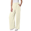 Casual Solid Color Pocket Straight Tube Loose Stretch Yoga Baggy Joggers Mssza