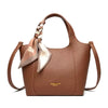 Casual Solid Color Shoulder High-Quality Portable Fashionable and Easiest Bucket Crossbody Bag Mssza