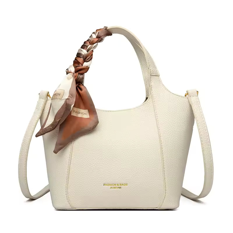 Casual Solid Color Shoulder High-Quality Portable Fashionable and Easiest Bucket Crossbody Bag Mssza