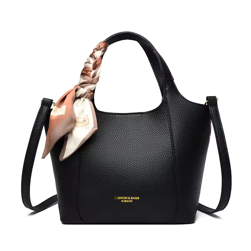 Casual Solid Color Shoulder High-Quality Portable Fashionable and Easiest Bucket Crossbody Bag Mssza