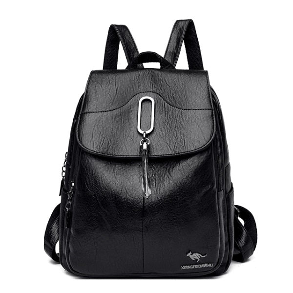 Casual Solid Color Travel Backpack Retro Bag Mssza