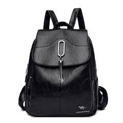 Casual Solid Color Travel Backpack Retro Bag Mssza