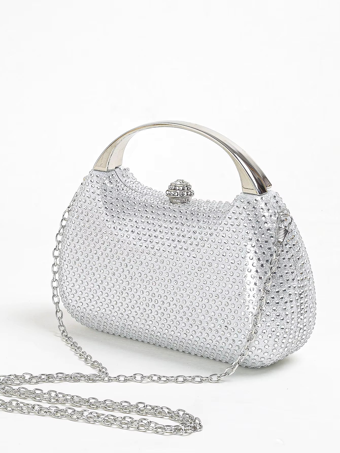 Casual Solid Diamond Handy Dinner Mini Clutch Bag Mssza