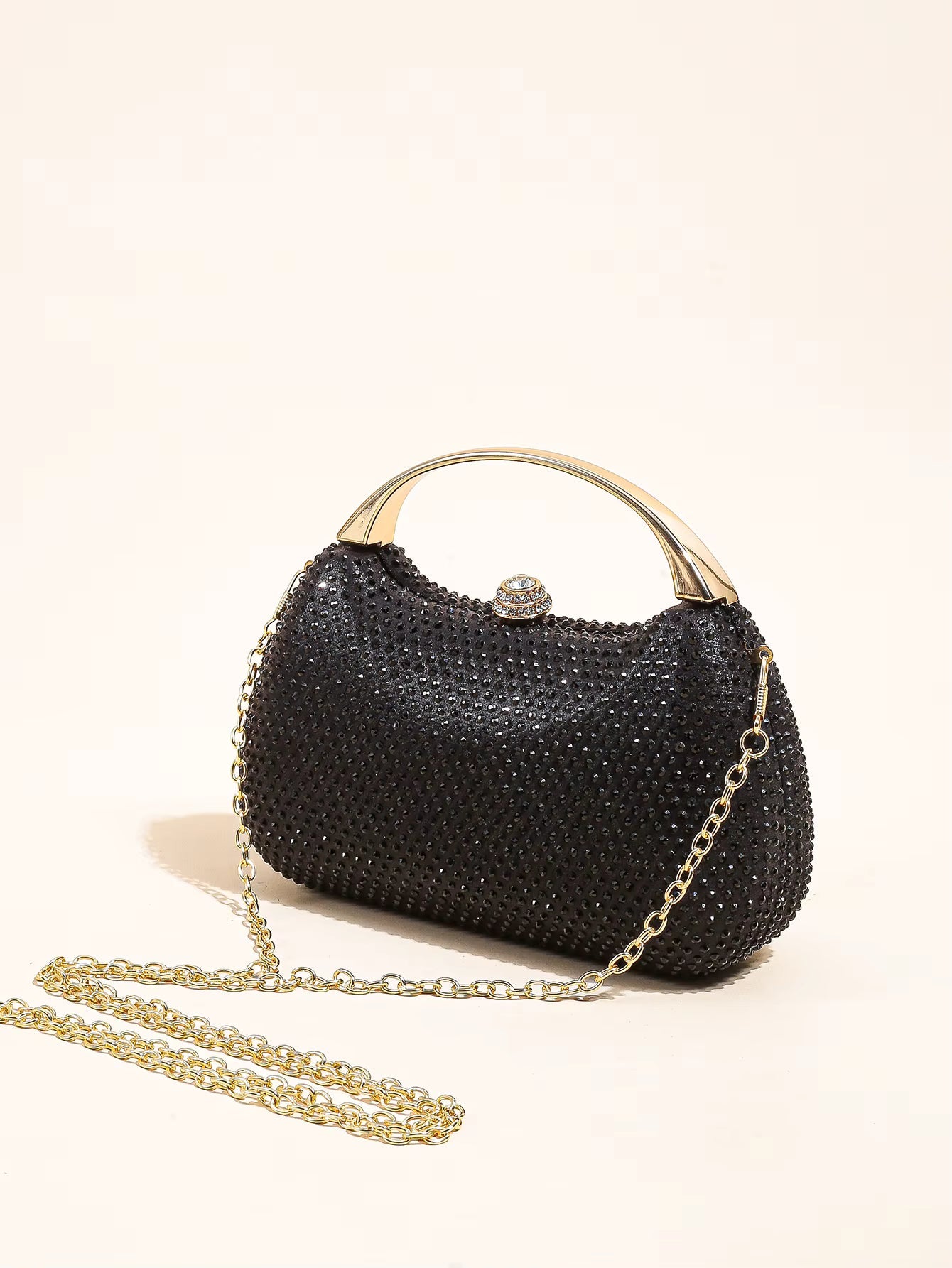 Casual Solid Diamond Handy Dinner Mini Clutch Bag Mssza
