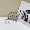 Casual Solid Geometric Design Compact For Key Versatile Coin Card Storage Wallet Mssza