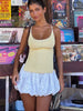 Casual Solid Knitted Backless Halter Sleeveless Bandage Camis Top Mssza