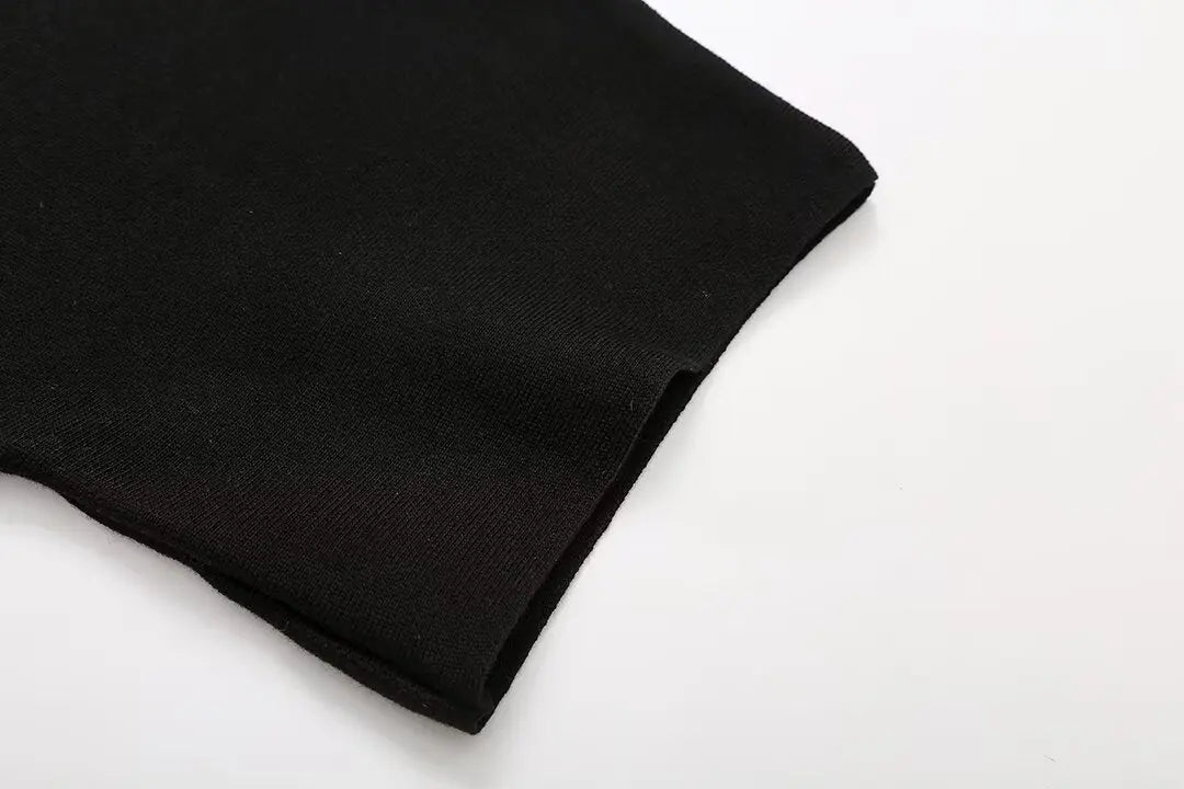 Casual Solid Knitted Vests Short Sleeve V-neck Top Two Buttons Mssza