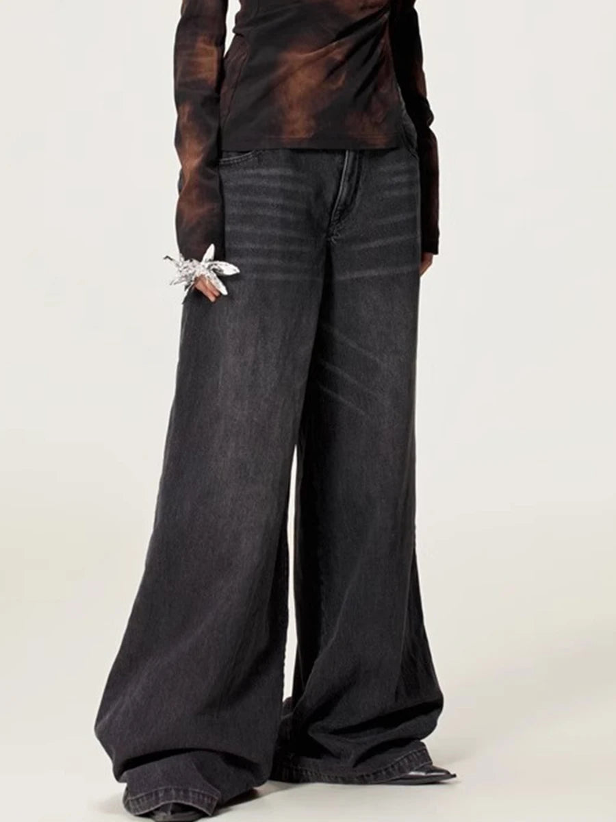 Casual Solid Loose High Waist Temperament Spliced Bowknot Wide Leg Pant Mssza