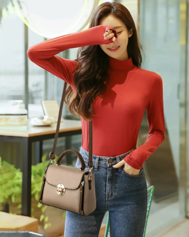 Casual Solid Multi Layer Handheld Single Versatile Shoulder Crossbody Tote Bag Mssza