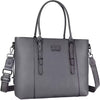 Casual Solid PU Leather Zipper Large Capacity Briefcase Laptop Tote Shoulder Bag Mssza