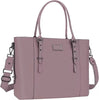 Casual Solid PU Leather Zipper Large Capacity Briefcase Laptop Tote Shoulder Bag Mssza