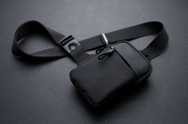 Casual Solid Trend Nylon Large Capacity Leisure Fitness Sports Crossbody Chest Bag Mssza