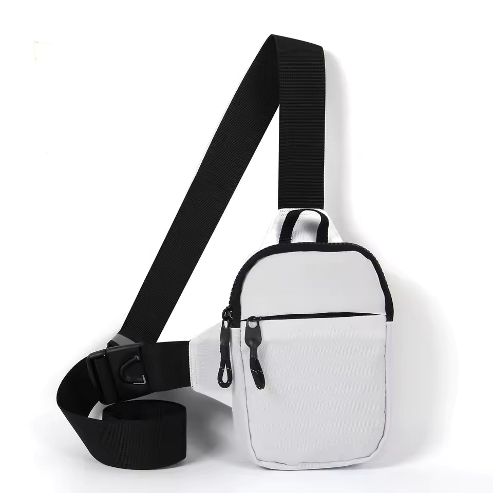 Casual Solid Trend Nylon Large Capacity Leisure Fitness Sports Crossbody Chest Bag Mssza