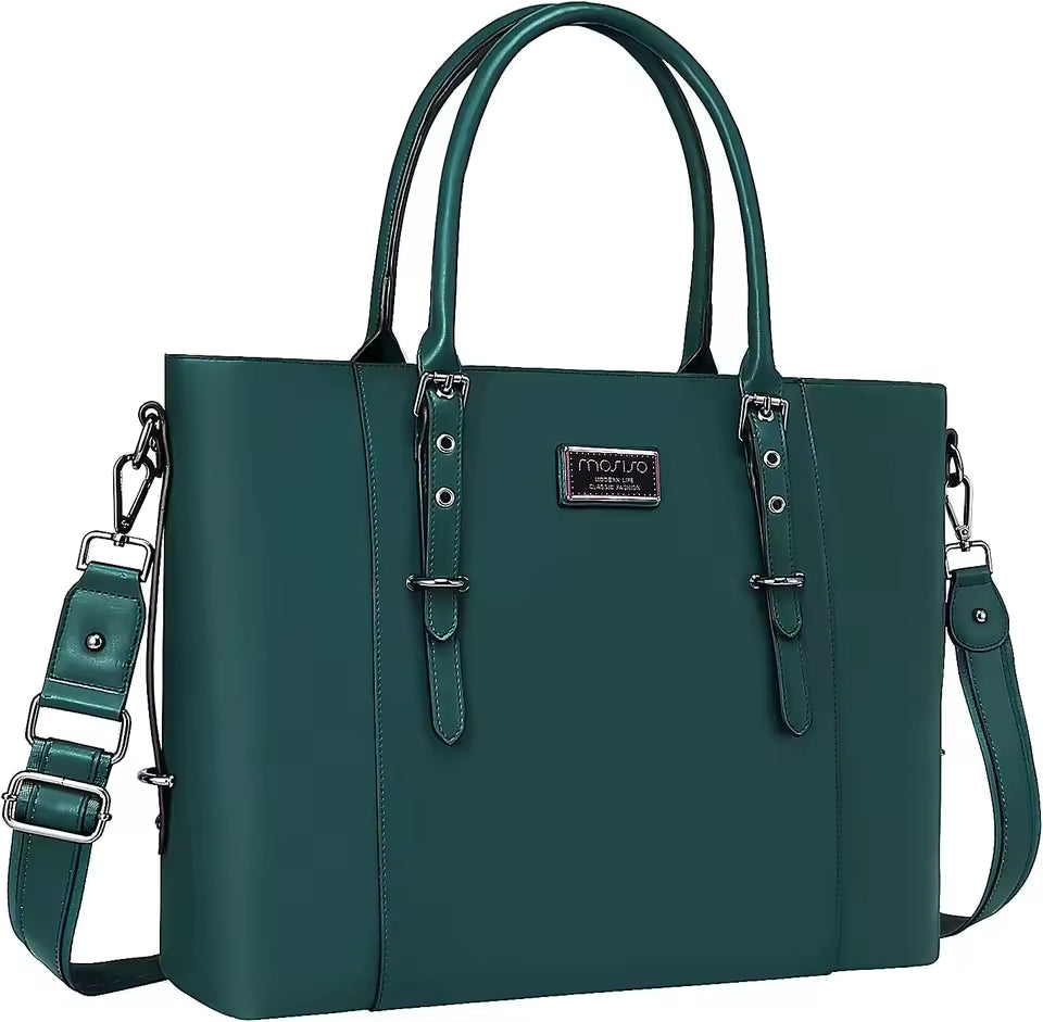 Elegant PU Leather Waterproof Laptop Messenger Tote Bag Mssza