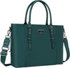 Casual Solid Zipper PU Leather Waterproof Laptop Tote Bag Mssza