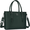 Casual Solid Zipper PU Leather Waterproof Laptop Tote Bag Mssza