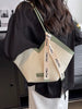 Casual Solid zipper Polyester Shoulder Tote Bag Mssza