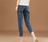Casual Spandex Elastic High Waist Baggy Capri Jeans Mssza