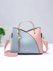 Casual Splicing Color Blocking Large Capacity Versatile Crossbody Bag Mssza