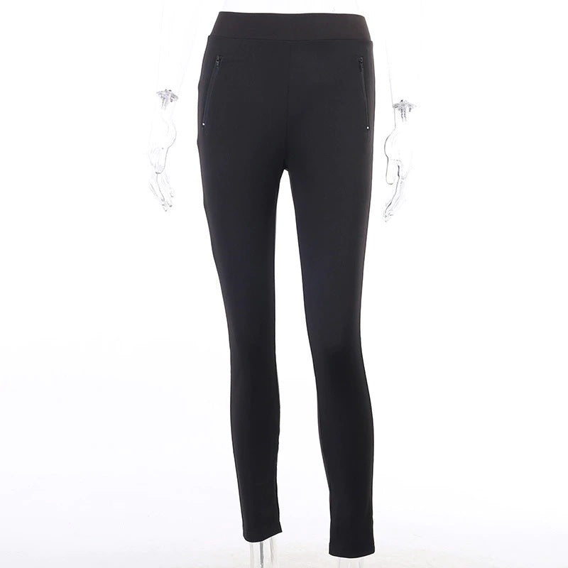 Casual Split Long Sleeve Crop Top Long Pants Two Piece Sets Mssza