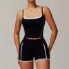 Trendy Sports Crop Top And Leggings 2 Pieces Set Yoga Set Mssza