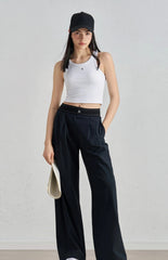 Casual Sports Yoga Quick Drying Straight Wide Leg Pants Mssza