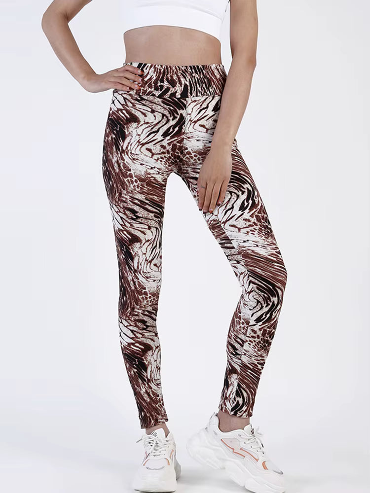 Casual Sportwear Workout High Waist Ankle-Length Leggings Mssza