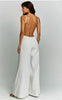 Casual Square Neck Sleeveless High Waist Solid Minimalist Slimming Jumpsuits Mssza