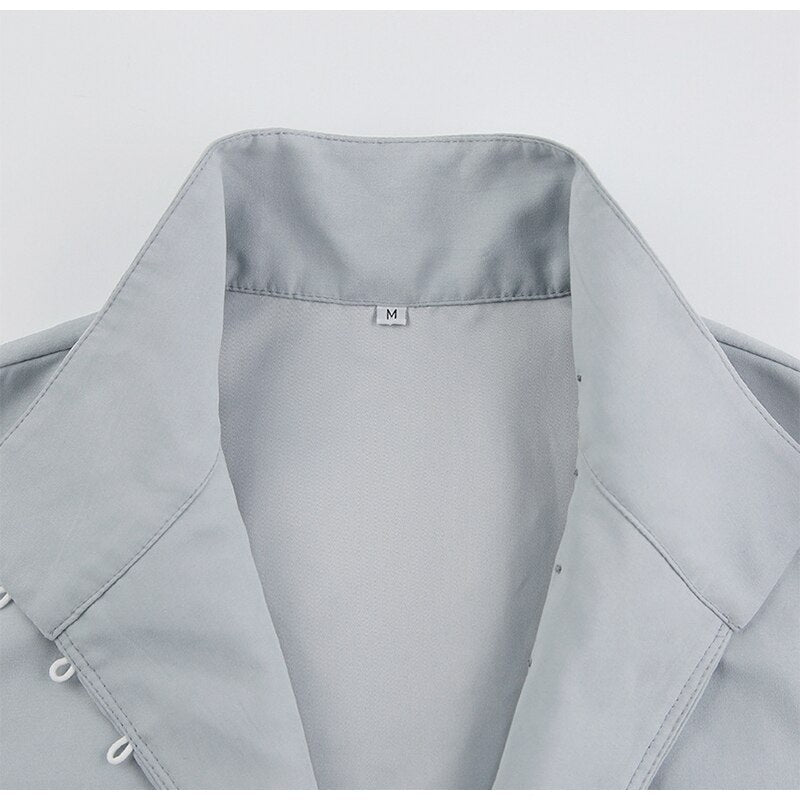 Casual Stand Collar High Street Office Top Shirt Mssza