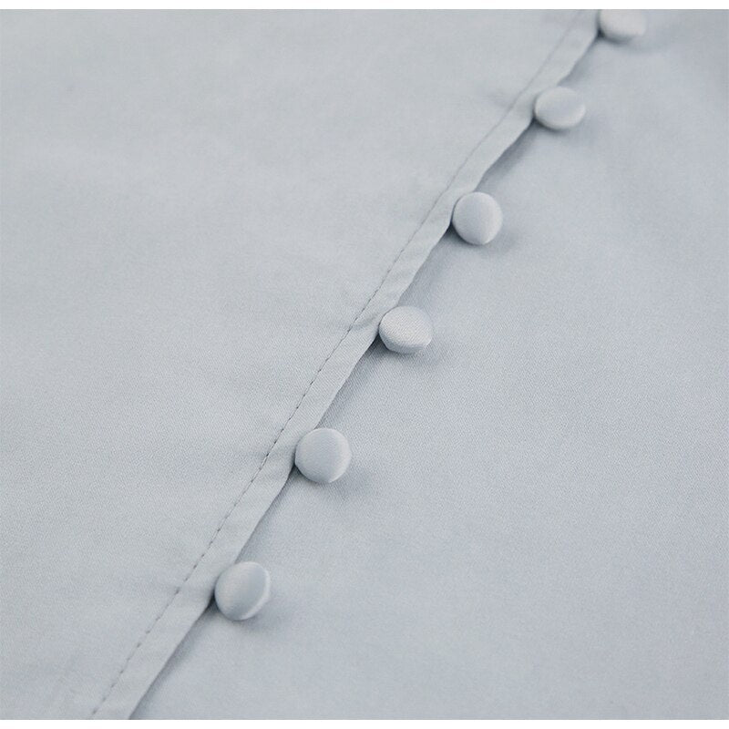 Casual Stand Collar High Street Office Top Shirt Mssza