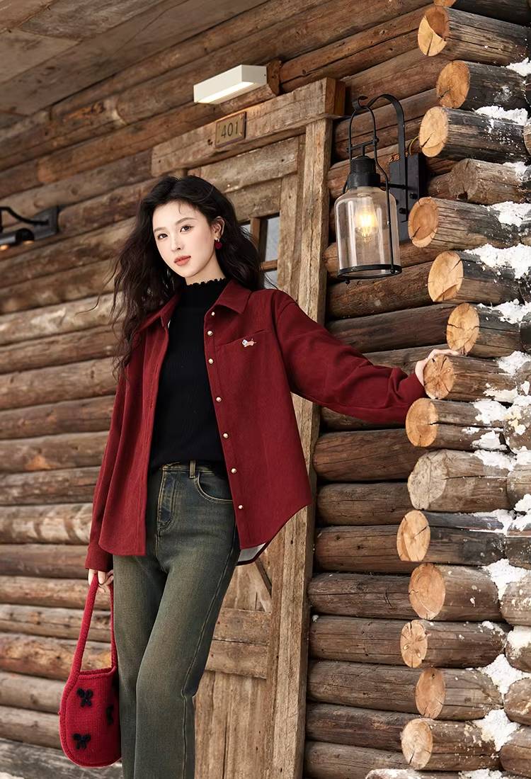 Casual Straight Bootcut High Waist With Pockets Slim Fit Velvet Warm Jeans Mssza